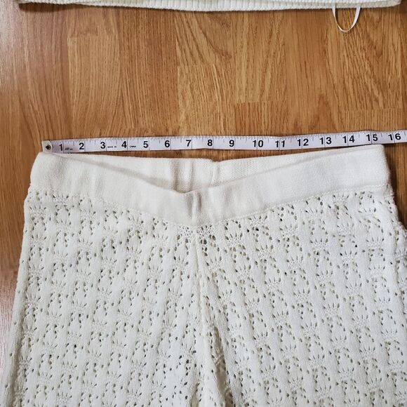 🌻 JOIE 🌻 NEW - 2 Piece Open-Knit Tank & Wide Leg Pants Set - [Large, Ivory] - Picture 9 of 14